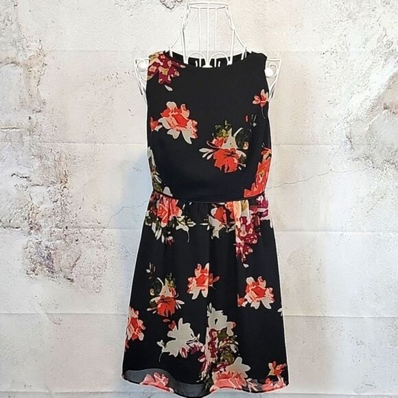Loft sleeveless mini dress floral print Women's Size 0 - Picture 1 of 12